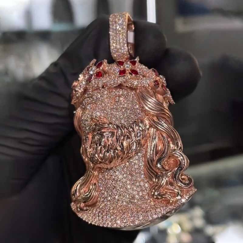 Moissanite Iced Out Jesus Pendant