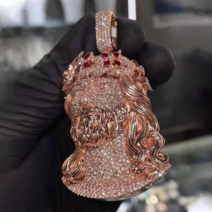 Moissanite Iced Out Jesus Pendant