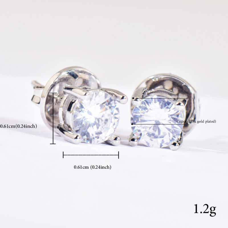 S925 Moissanite Multi-Size Classic Hip-Hop Earrings