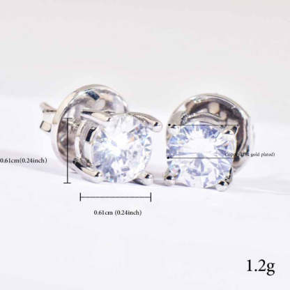 S925 Moissanite Multi-Size Classic Hip-Hop Earrings