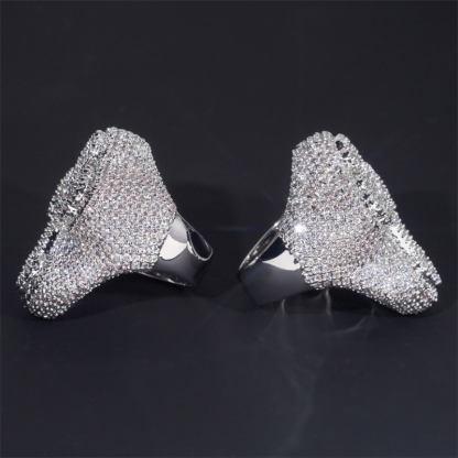 Moissanite Luxury Hip Hop Personality Cross Ring