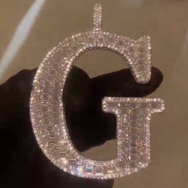 VVS Letter Custom Design Moissanite Pendant