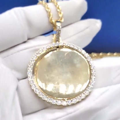 Moissanite Custom Photo Rotatable Pendant