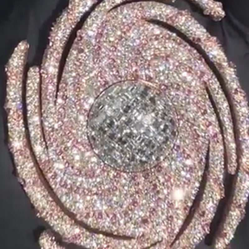 Perfect Storm and Storm Eye Two-tone Plating  Moissanite Pendant