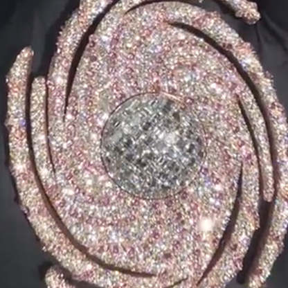 Perfect Storm and Storm Eye Two-tone Plating  Moissanite Pendant