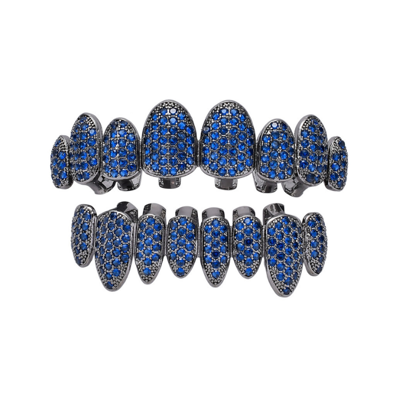Moissanite Hip Hop Color 8-tooth Grillz