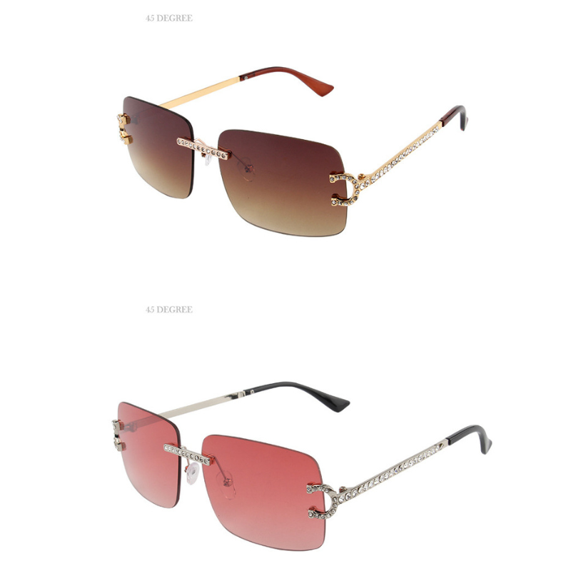 Fashion Frameless Diamond Sunglasses