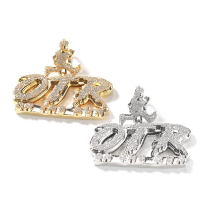 Moissanite Running "OTR" Letters Fashion New Pendant