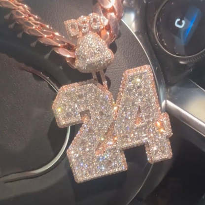 New 24”Multi Shape Moissanite Pendant