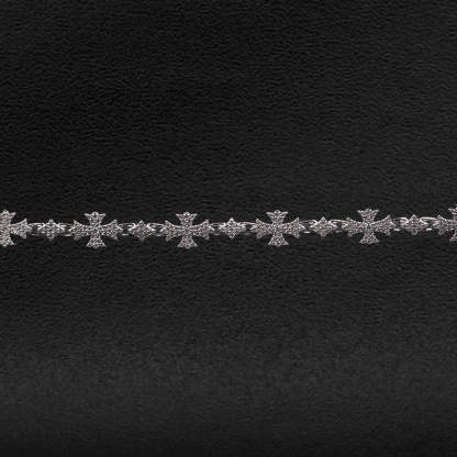 Moissanite Rhombic Cross Bracelet