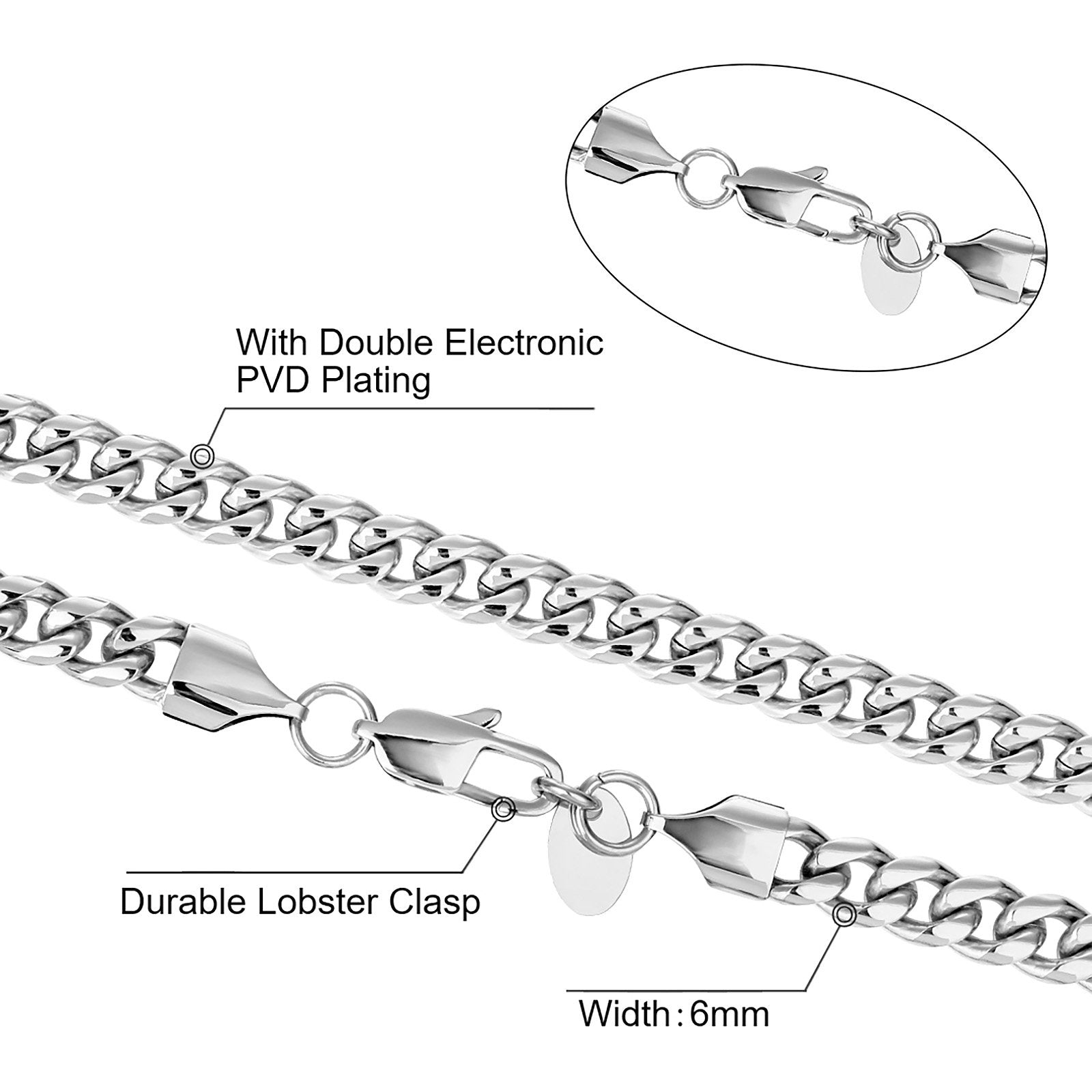 6mm Miami Cuban Link Chain KRKC