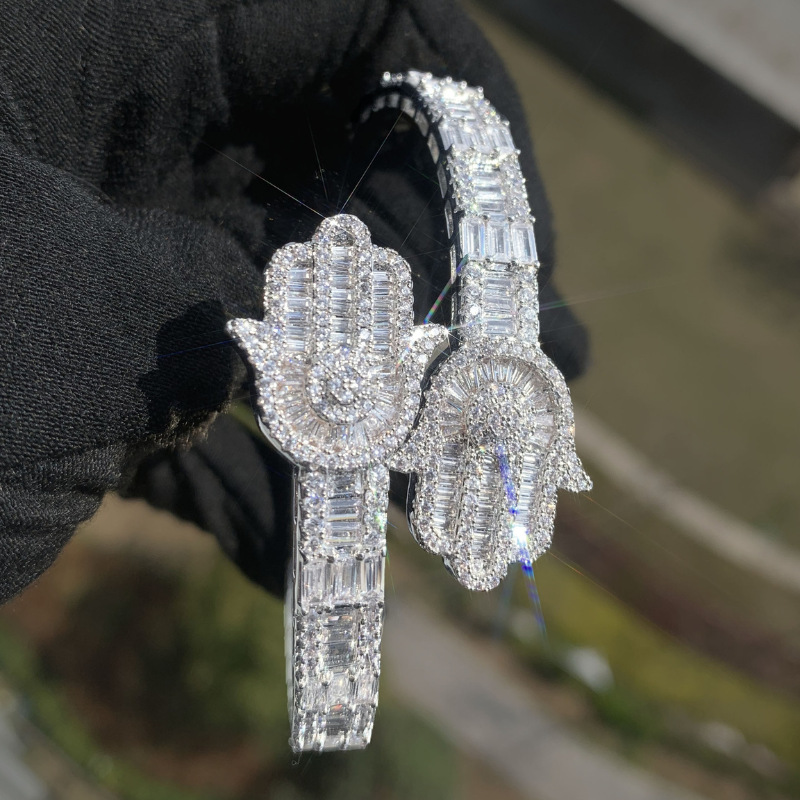 Moissanite Hip Hop Palm Bracelet