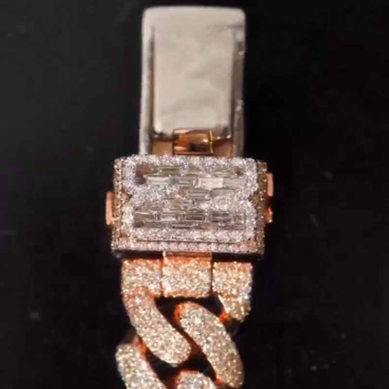 16mm Moissanite Custom Cuban Link Bracelet