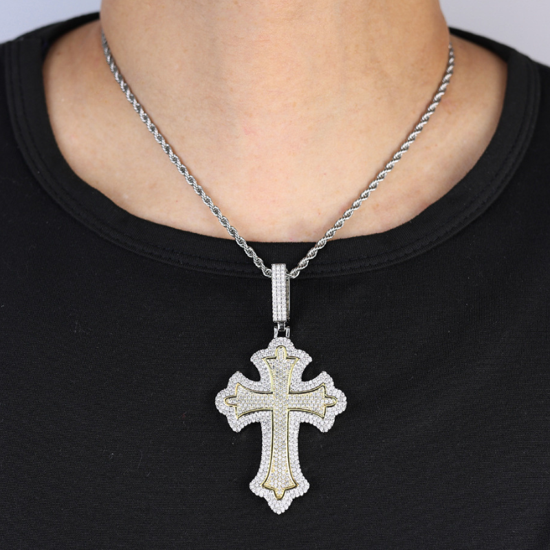 New Moissanite Cross Pendant