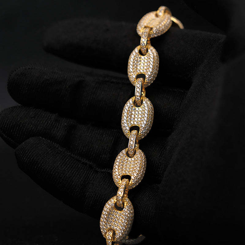 12mm Moissanite Pig Nose Bracelet