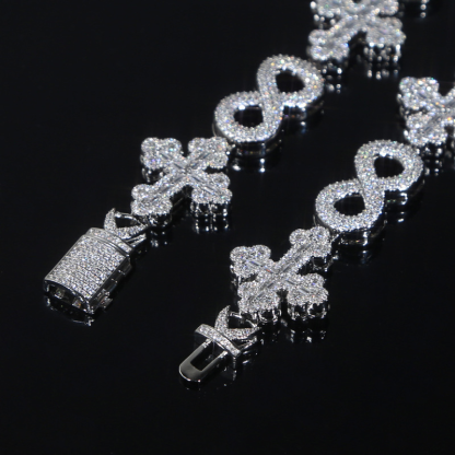 Moissanite Cross Unlimited Cuban Chain