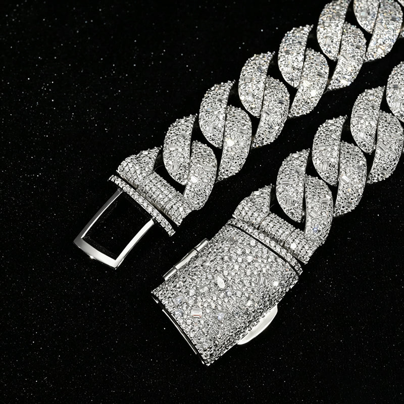 22mm Moissanite Hip-Hop Cuban Chain