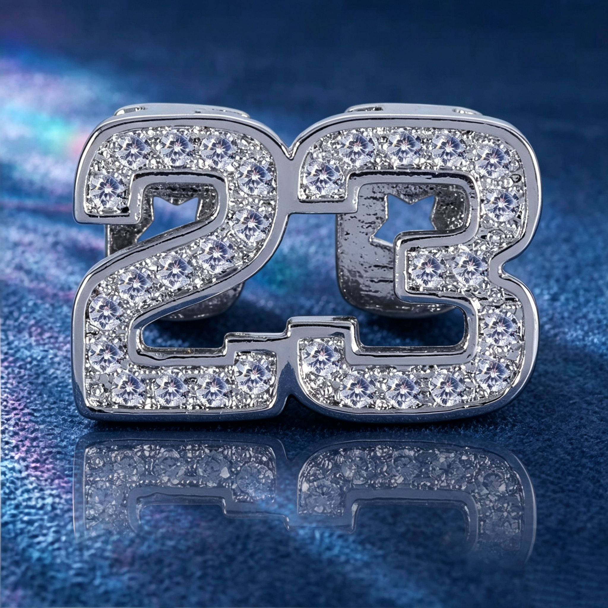 Moissanite Team No. 23 Number Grillz
