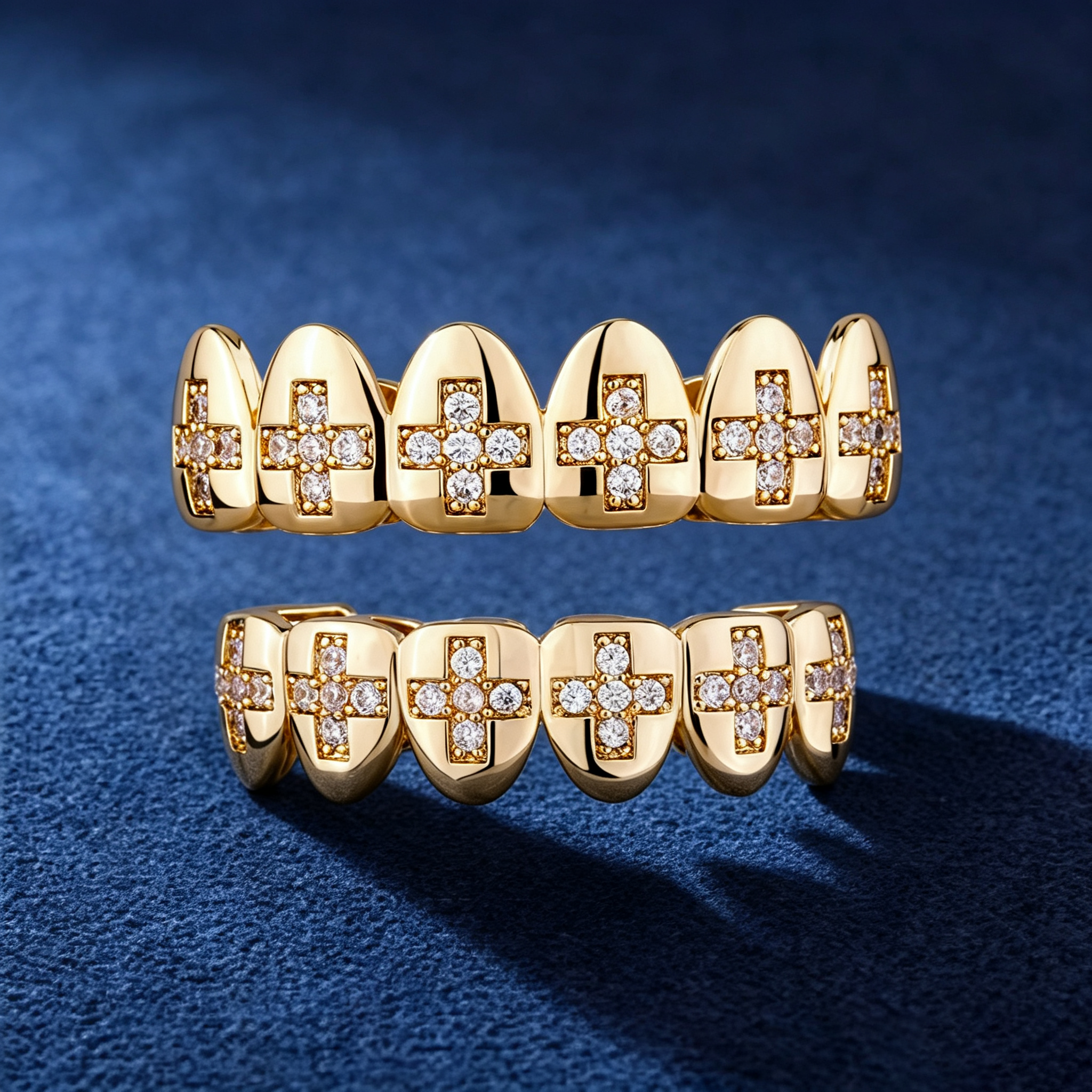 VVS Moissanite Diamond Cross Stone Teeth Grillz