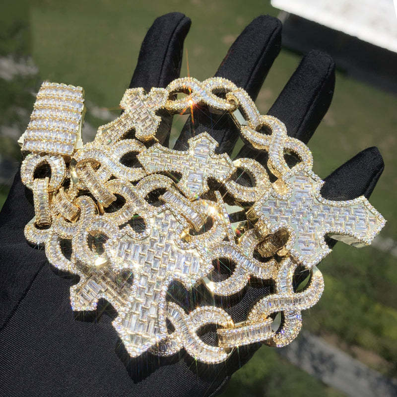 Moissanite Hip Hop Cross Unlimited Cuban Chain