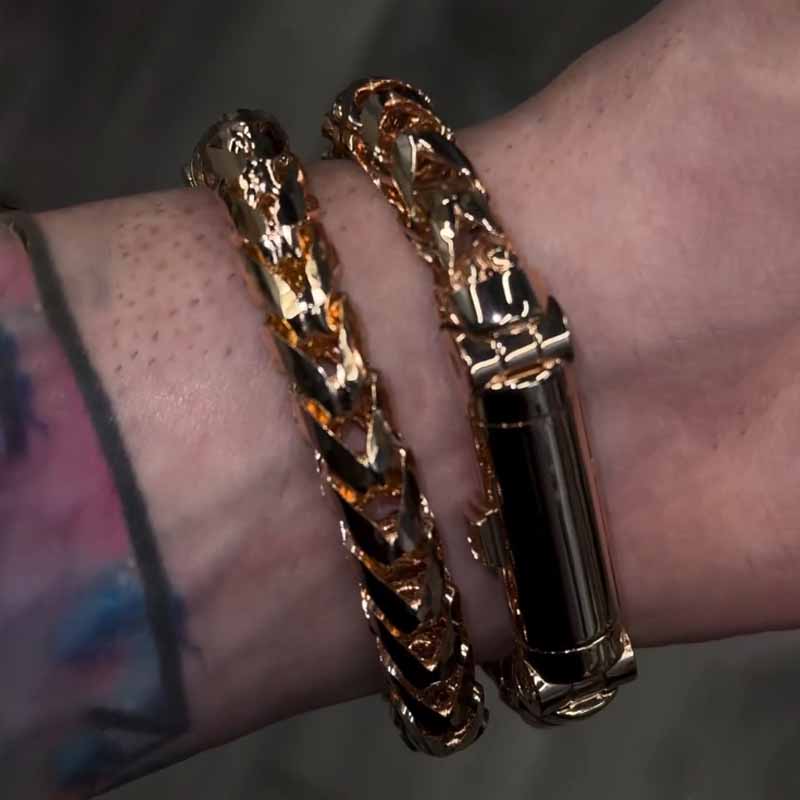 10mm Franco Custom Lock Moissanite Bracelet