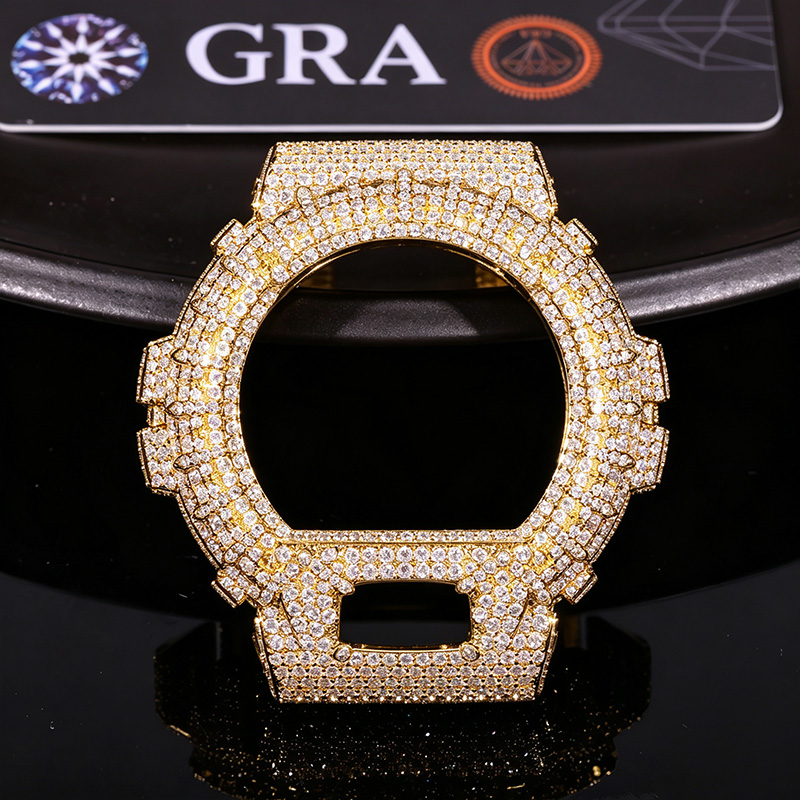 DW-6900 Iced Out Moissanite Watch Bezel