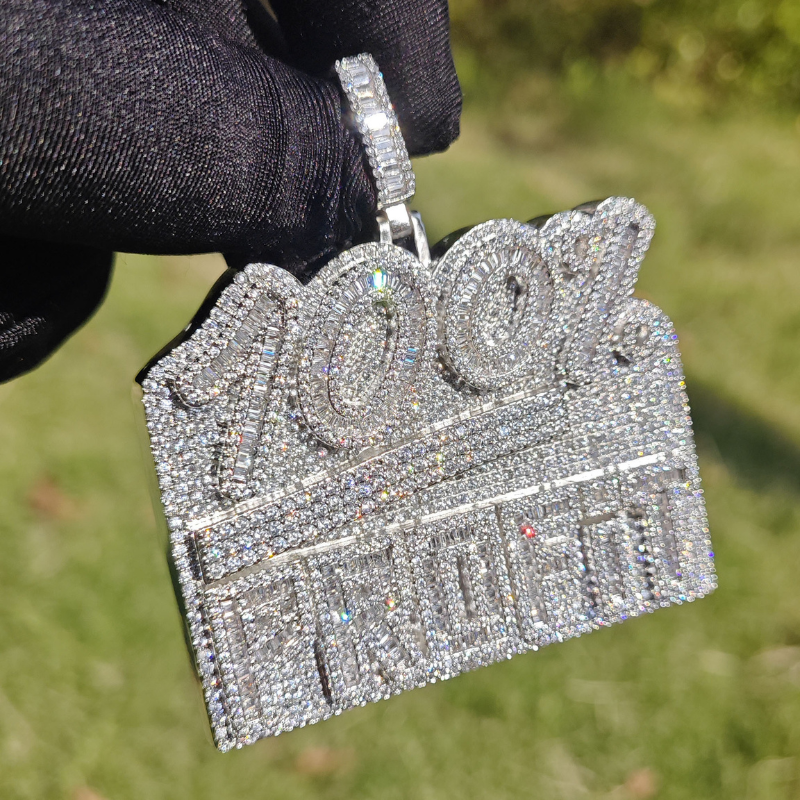 Moissanite Hip Hop 100% ”PROFIT“ Letter Pendant