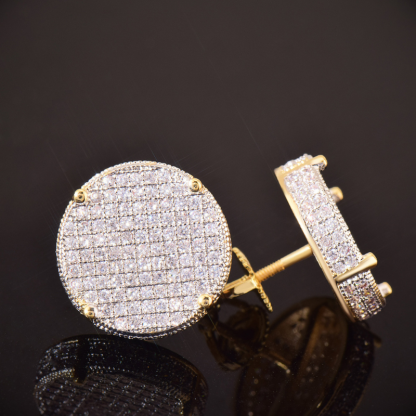 Moissanite Hip-Hop Personalized Large Round Earrings
