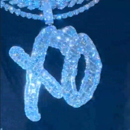 XO Designer Style Moissanite Pendant