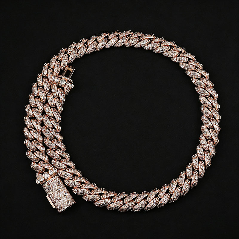 15mm Moissanite Hip-Hop Cuban Chain