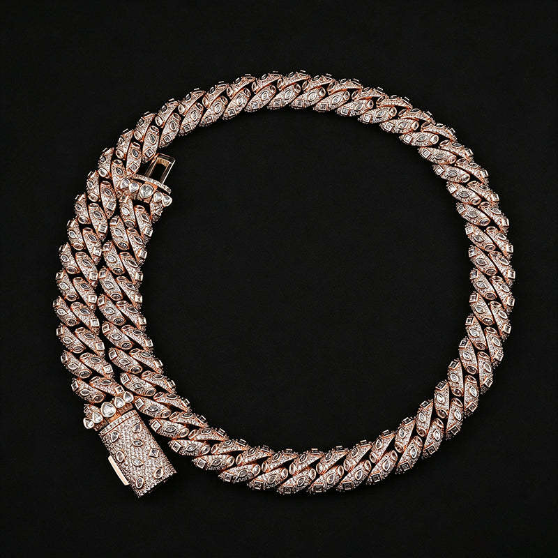 15mm Moissanite Hip-Hop Cuban Chain