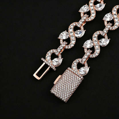 13.5mm Infinity Teardrop Moissanite Necklace