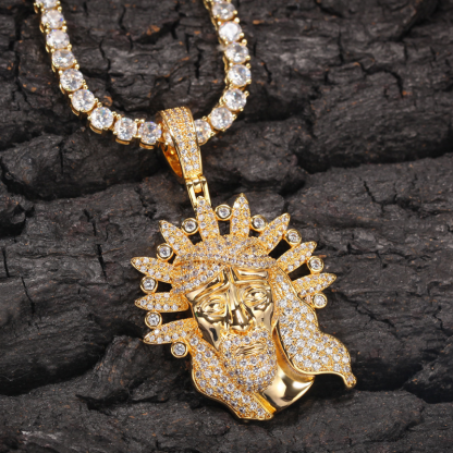 Moissanite Radiant Light Jesus Pendant