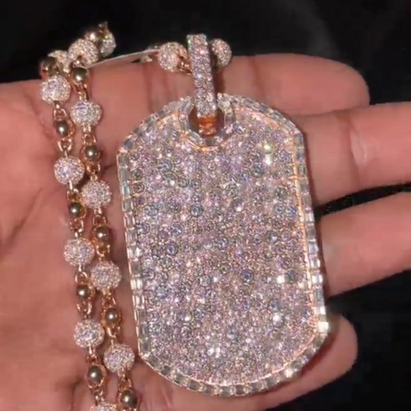 Fully-jewelled Mosaic Moissanite Pendant