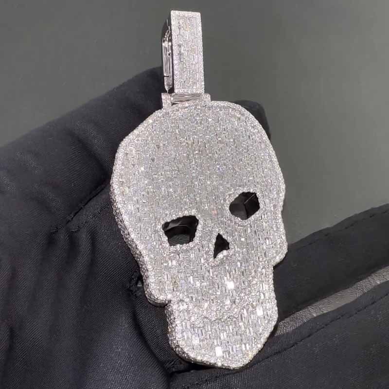Moissanite Full Diamond Skull Pendant