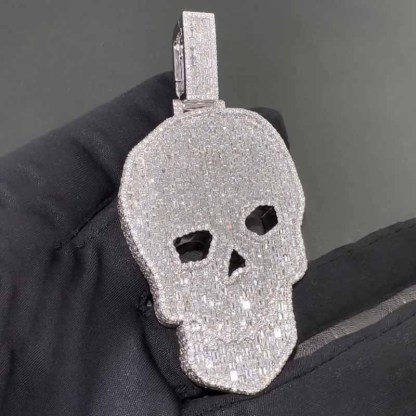 Moissanite Full Diamond Skull Pendant