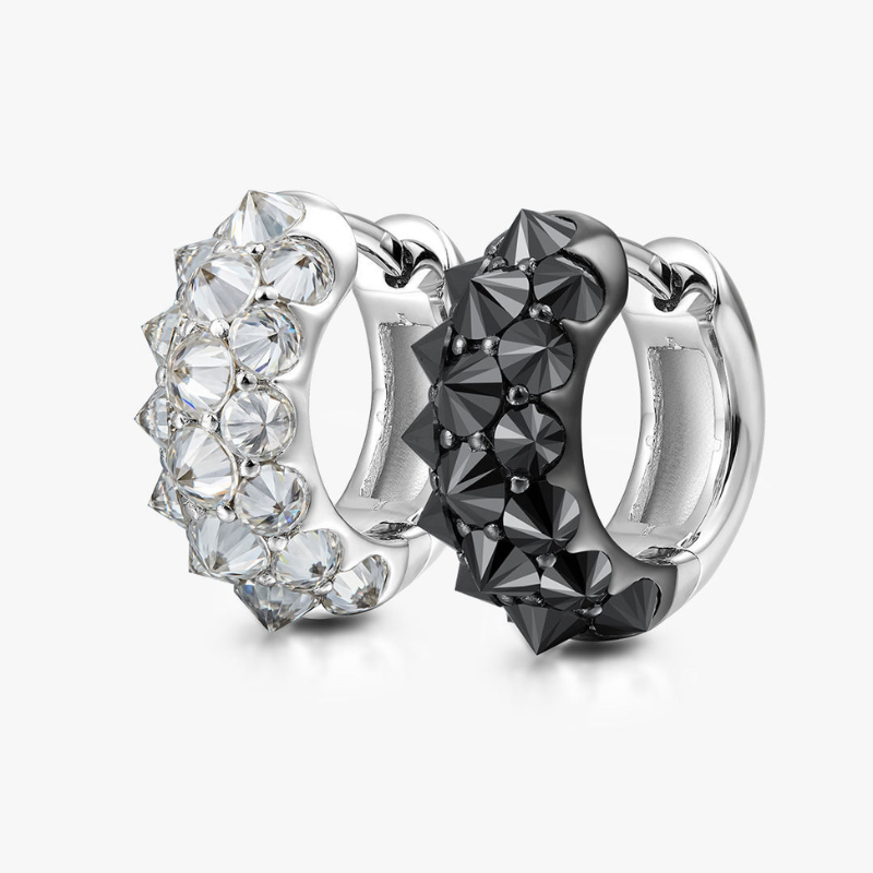 S925 Silver Moissanite Creative Punk Earrings