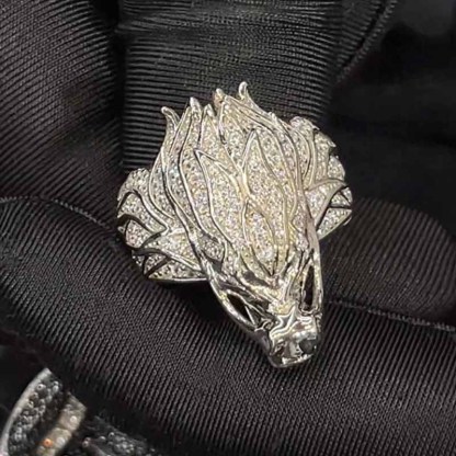 Moissanite Fantasy Monster Ring