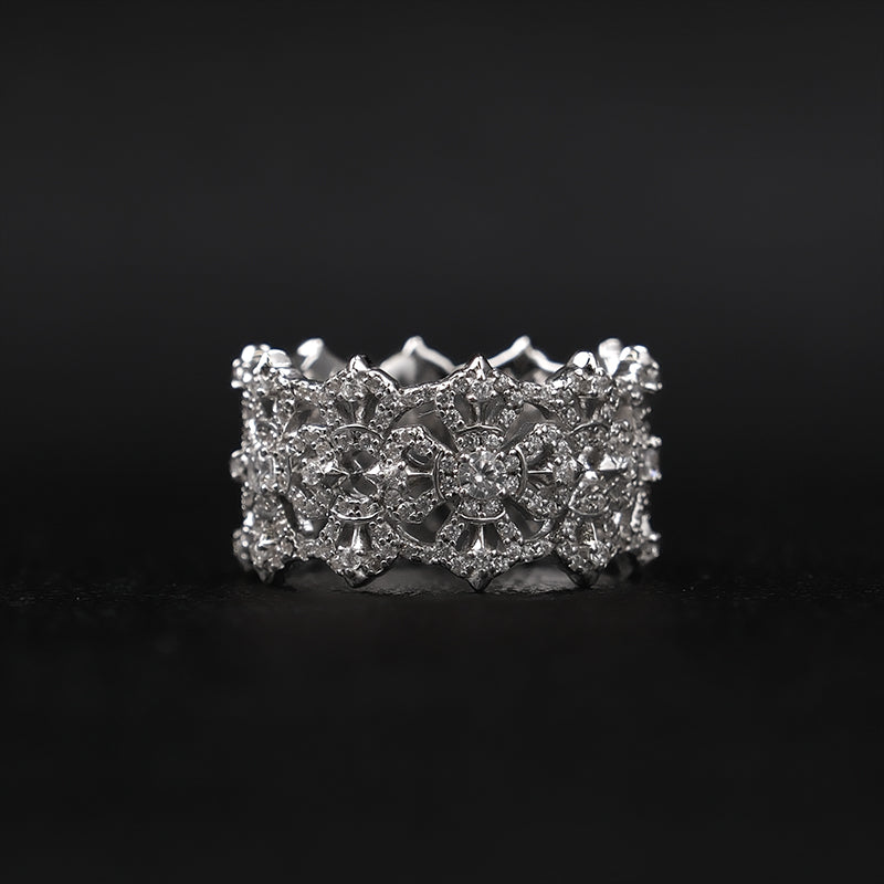 Moissanite Letter Ring