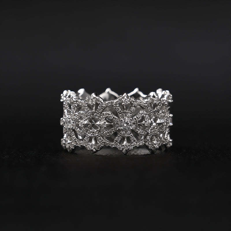 Moissanite Letter Ring