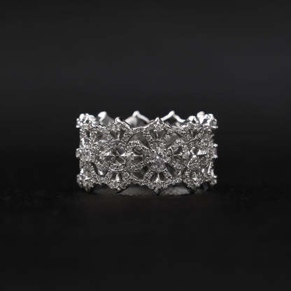 Moissanite Letter Ring