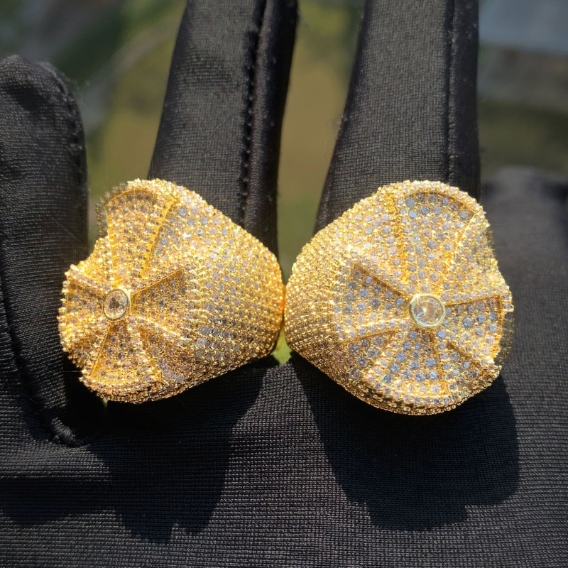 Moissanite Hip Hop Arc Cross Ring