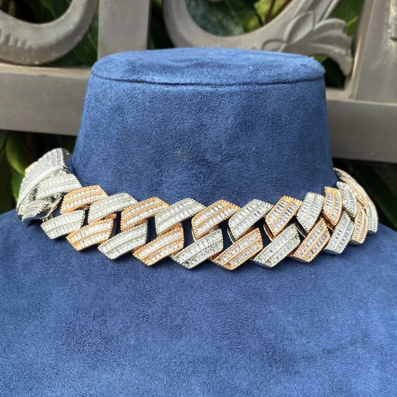 25mm Moissanite Hip Hop Big Cuban Chain