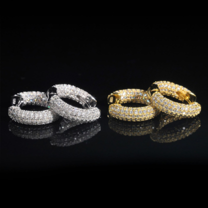 Moissanite Hip Hop Ring Design Earrings