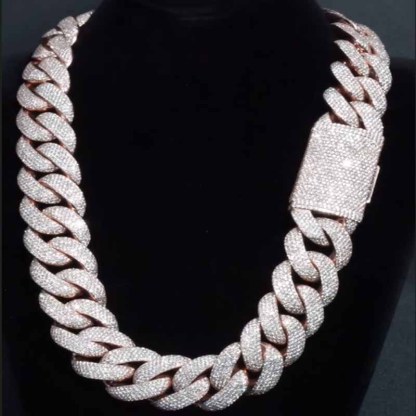 20mm S925 Moissanite Paisley Cuban Chain