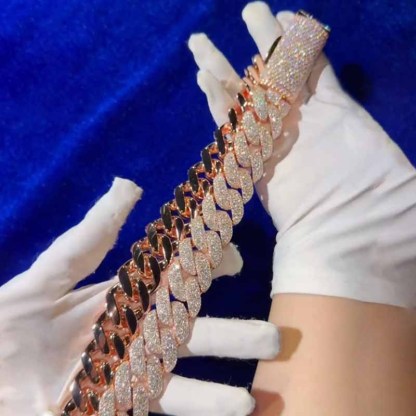 24mm Moissanite Sparkling Cuban Chain