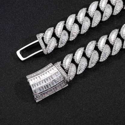 20mm T Square Ice Out Diamond Cuban Chain