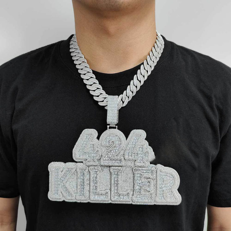 Big Boss Man Moissanite Custom Name Pendants