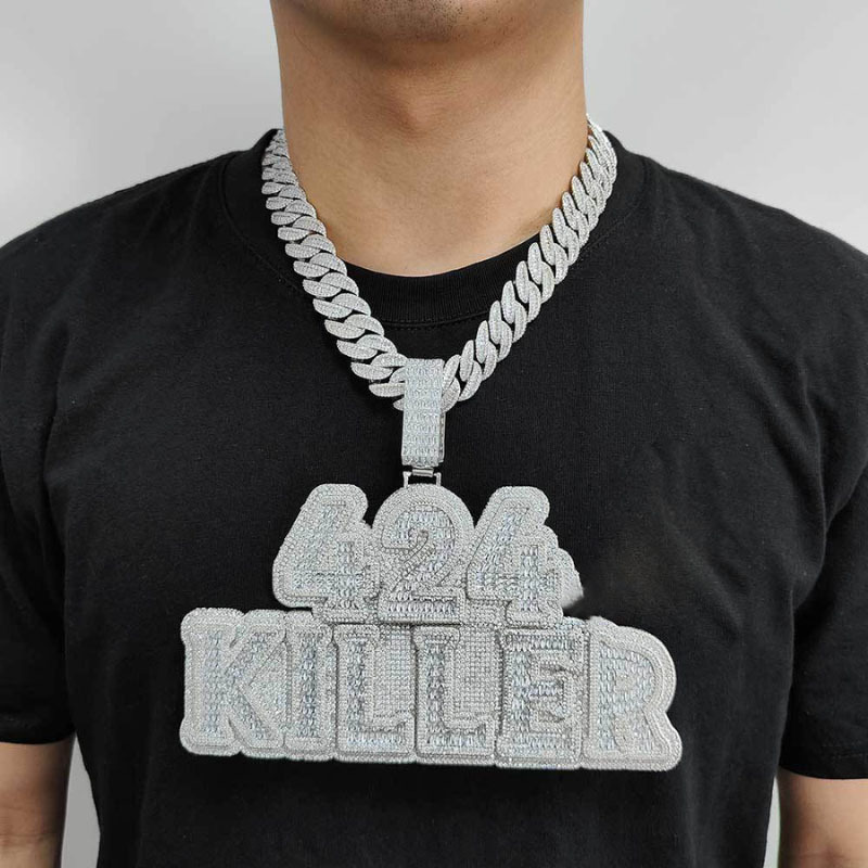 Big Boss Man Moissanite Custom Name Pendants