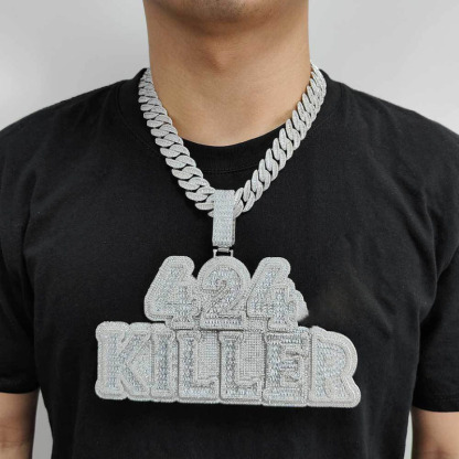 Big Boss Man Moissanite Custom Name Pendants